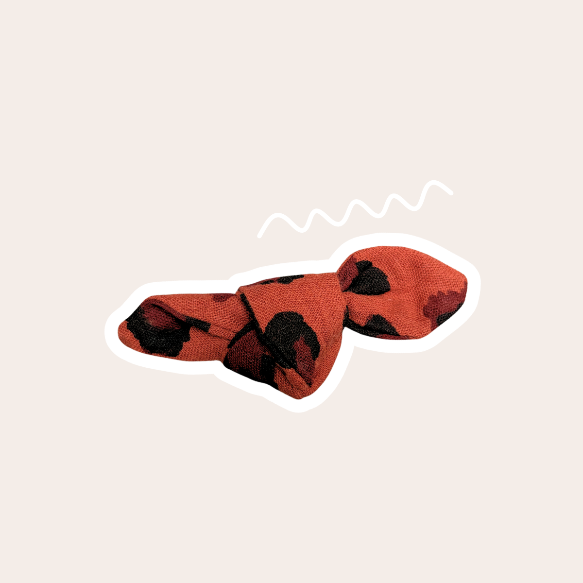 cotton gauze clip hair clip with animal print