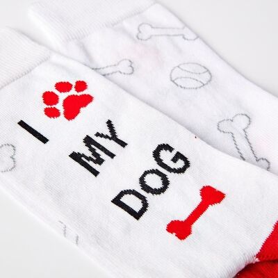Unisex Ich liebe meinen Hund Socken