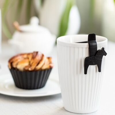 Tea Strainer Dala Horse, black