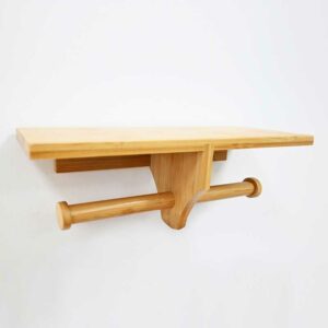 Porte papier toilette double - Bambou