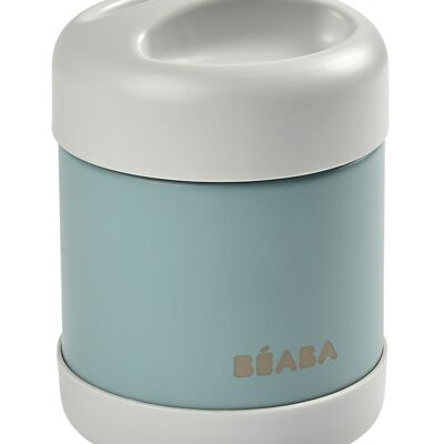 BEABA, Thermo-Portion – Isolierte Edelstahlportion 300 ml (leichter Nebel/Eukalyptusgrün)