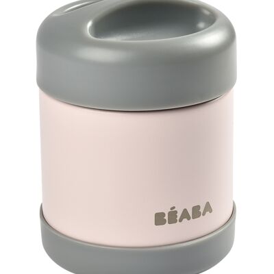 BEABA, Thermo-Portion - Porción aislada de acero inoxidable 300 ml (niebla oscura/rosa claro)