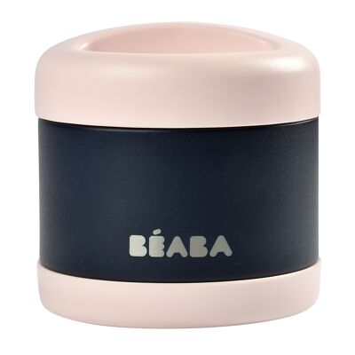 BEABA, Thermo-Portion - Porzione termica in acciaio inossidabile 500 ml (rosa chiaro/blu notte)