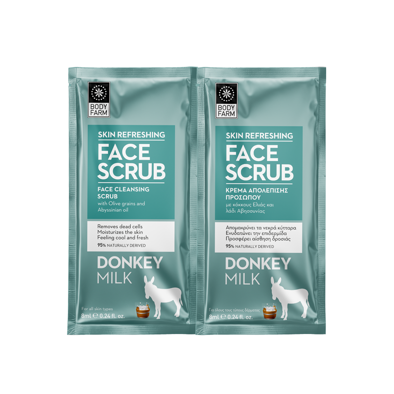 Gezichtsscrub Donkey milk 24 st - met toonbankdisplay