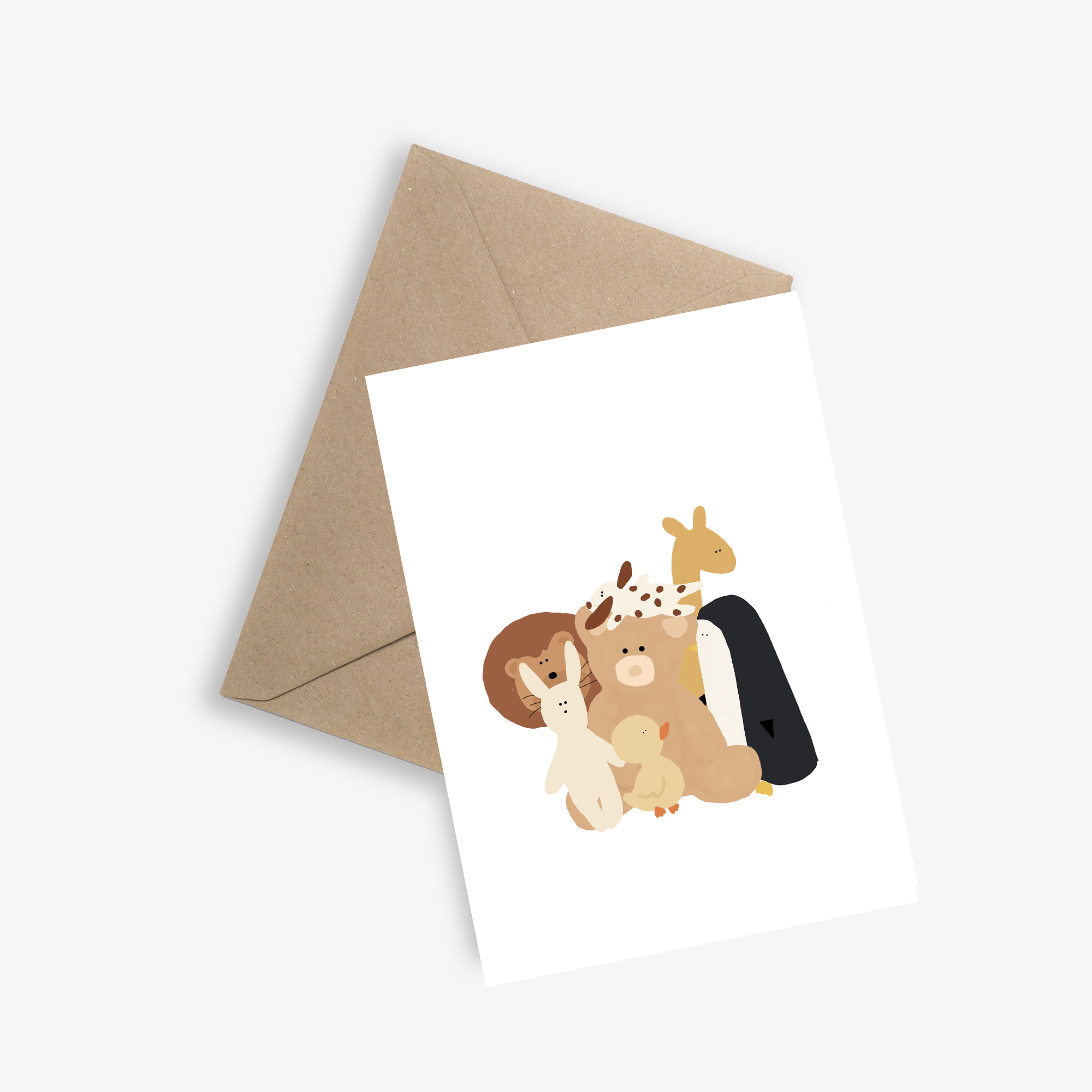 Simple Birth Announcement Card - The Plush Toy Gang