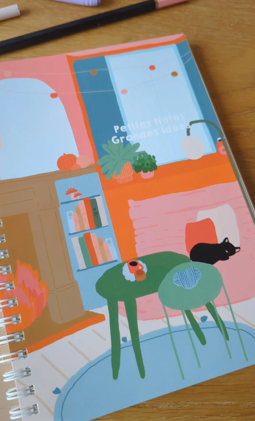 Spiral-bound notebook