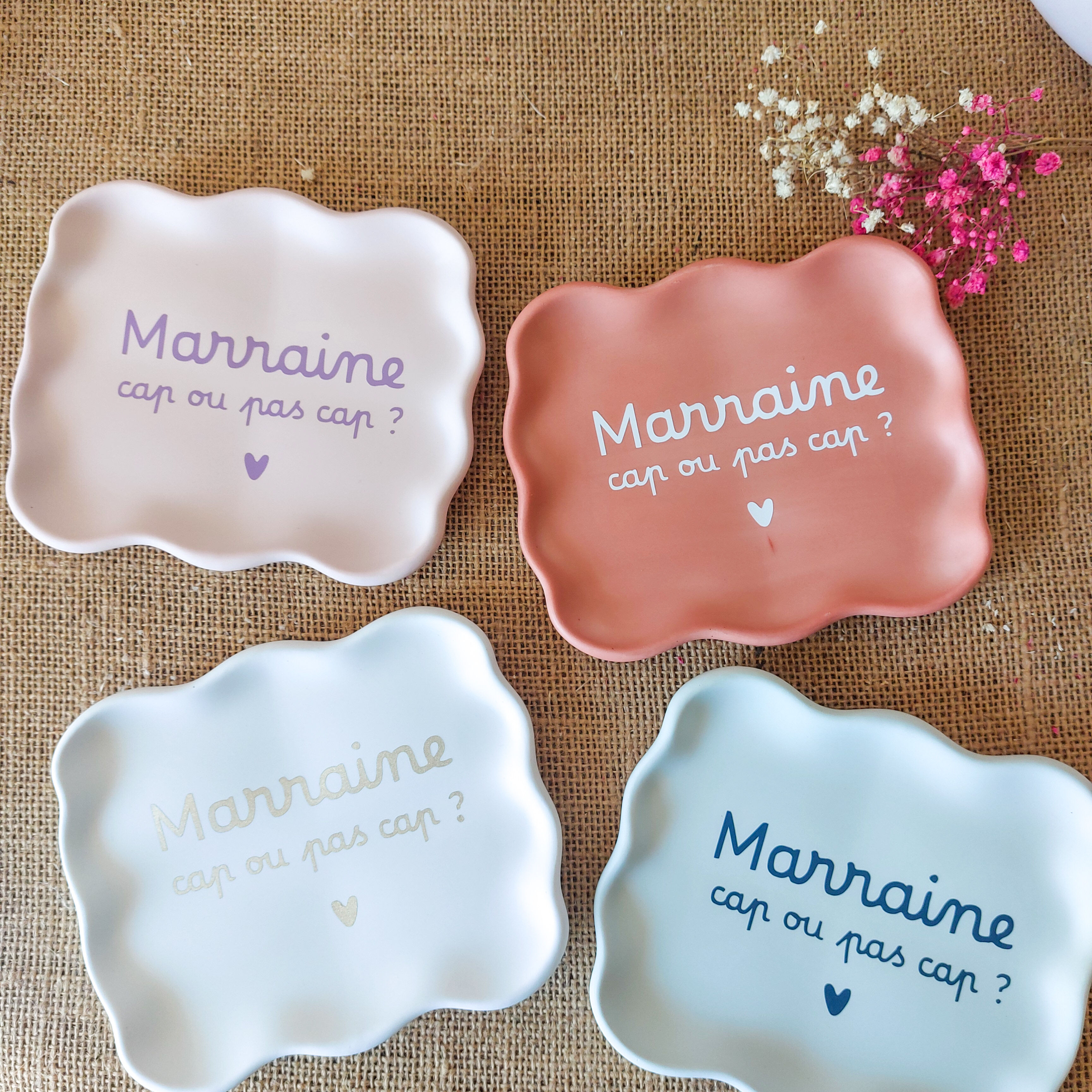 Godmother/Godfather message trinket tray, godmother/godfather proposal gift, godmother jewelry dish, godmother dare message
