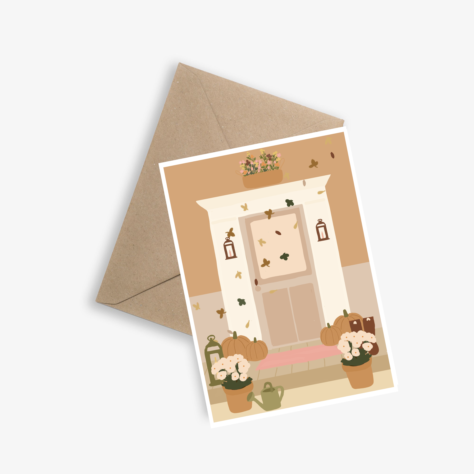 Simple Card and Poster - IN FRONT OF THE DOOR