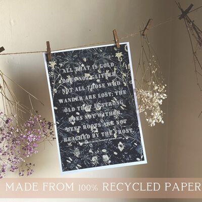 Inspirational Literary Quote Art Print - J.R.R. Tolkien, The Fellowship of the Ring