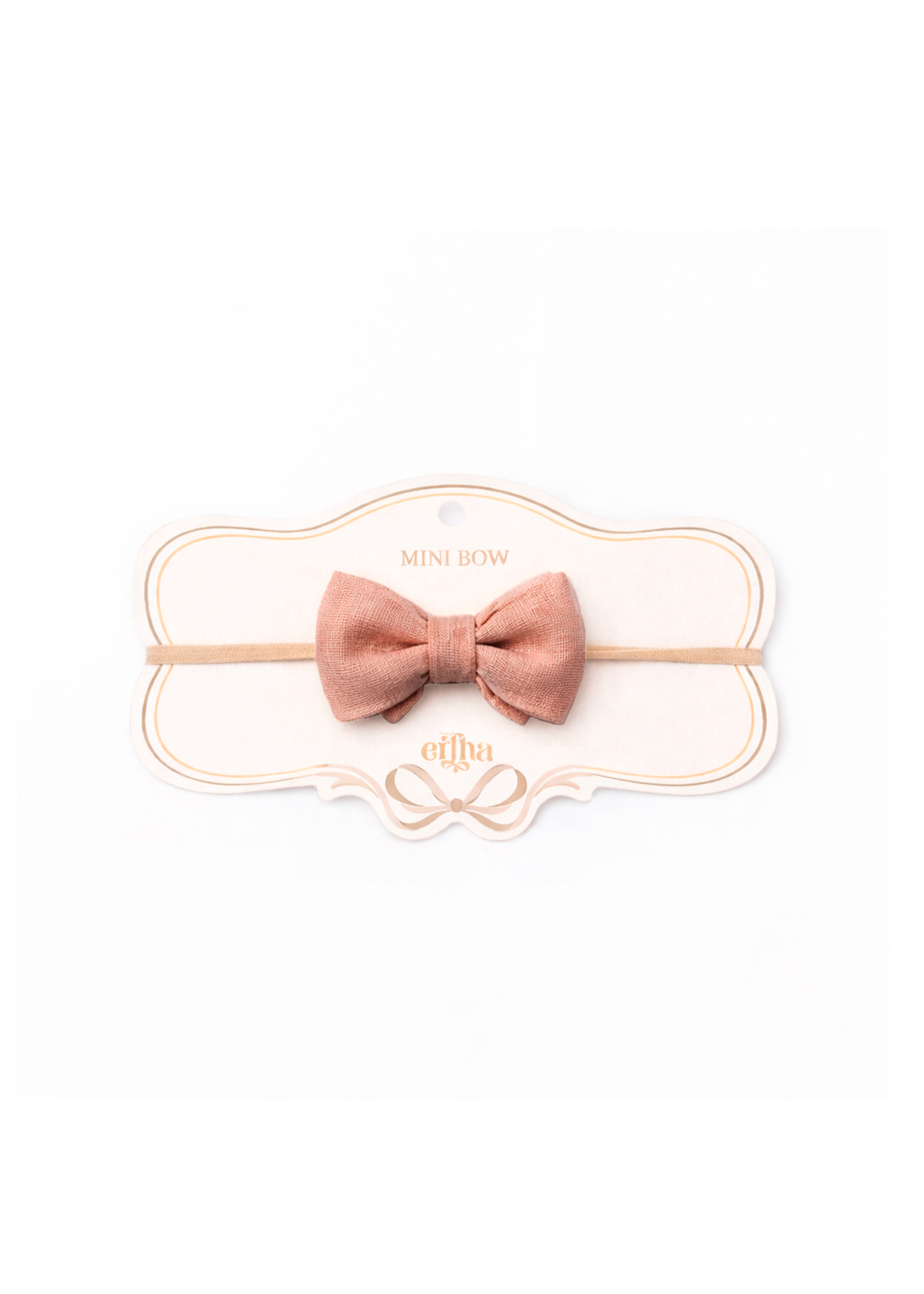 New Little Bow Headband - Clay pink