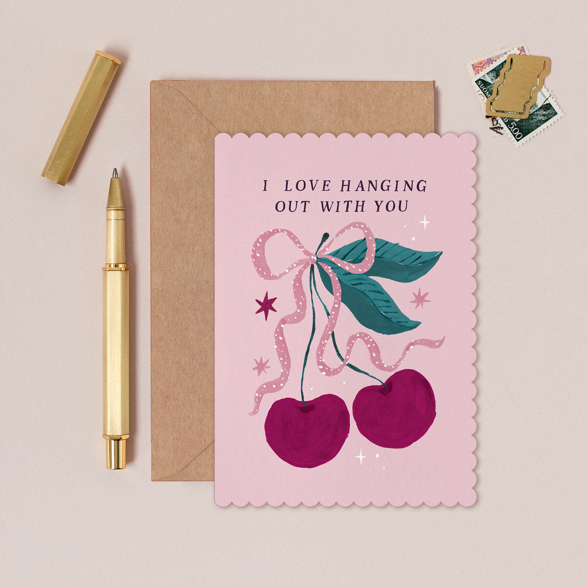 Love Hanging Out Cherries Card | Anniversary Love Cards