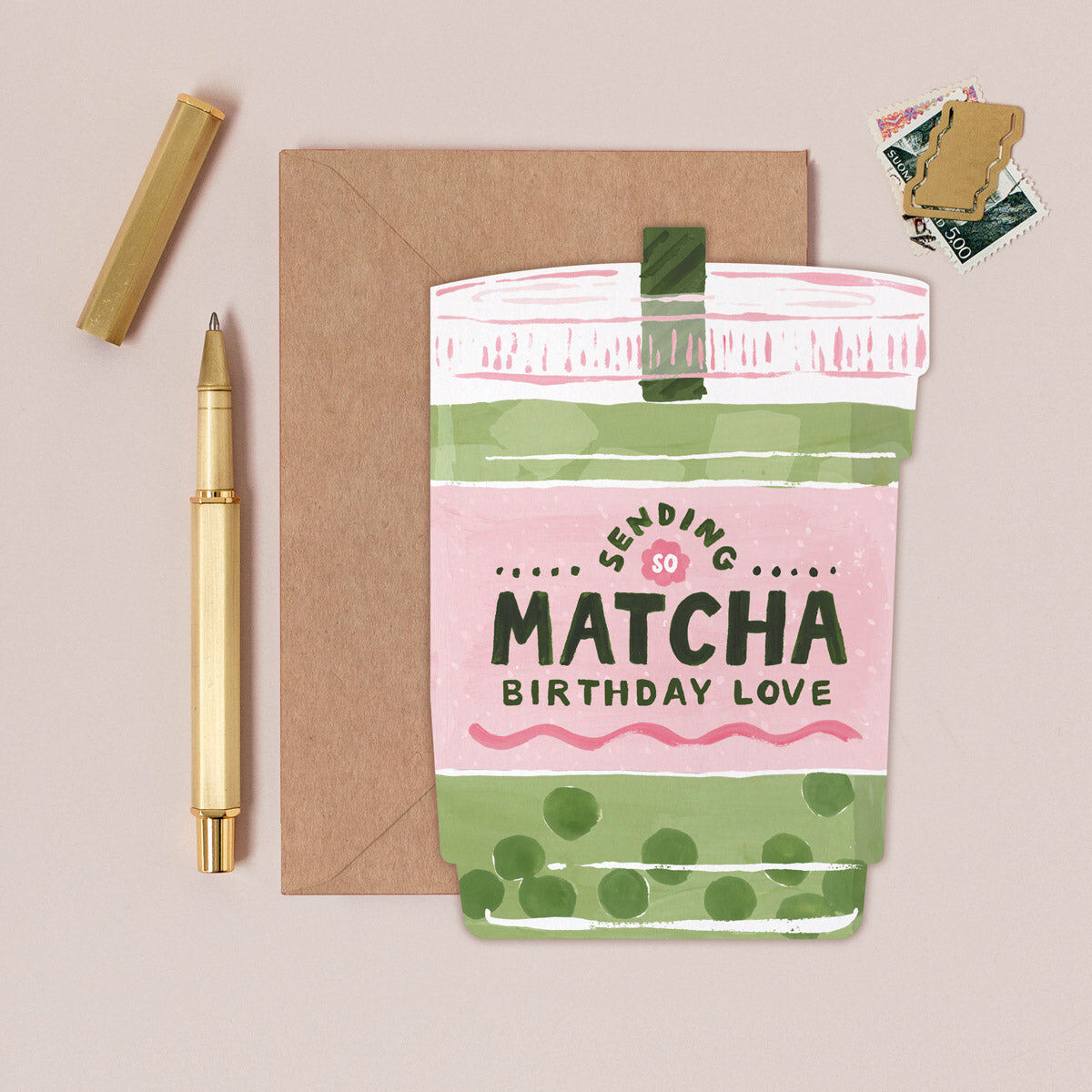 Matcha Birthday Card | Cute Foodie Birthday Cards