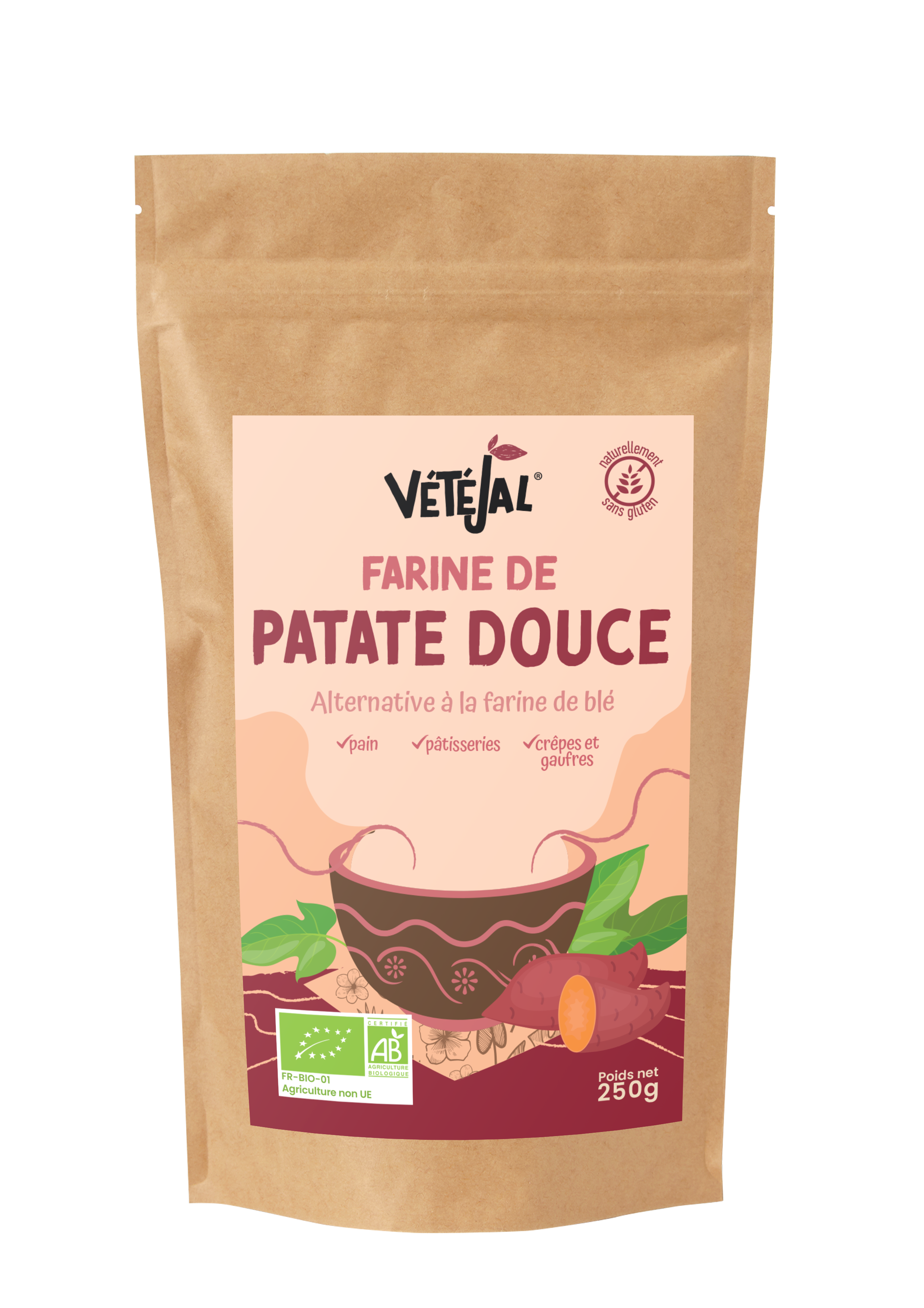 Organic sweet potato flour - 250g