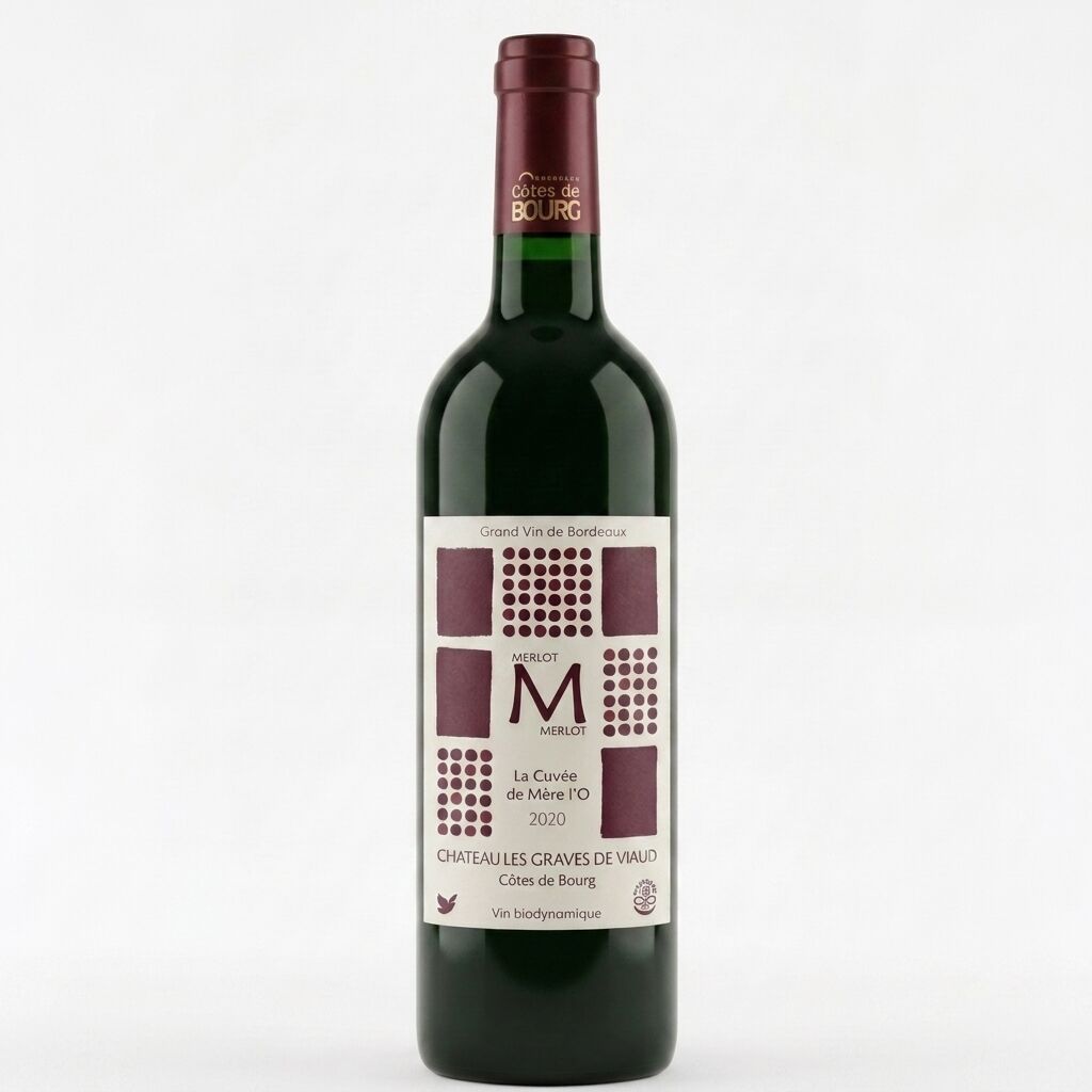 Château Les Graves de Viaud, Bordeaux - Côtes de Bourg, Mère l'O 2020, Organic Wine, Demeter certified biodynamic Copy