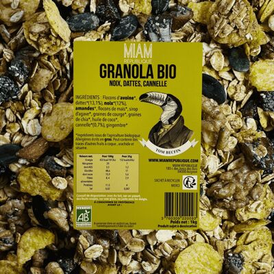 Granola Mandorle, Datteri e Cannella 1 kg di muesli croccante