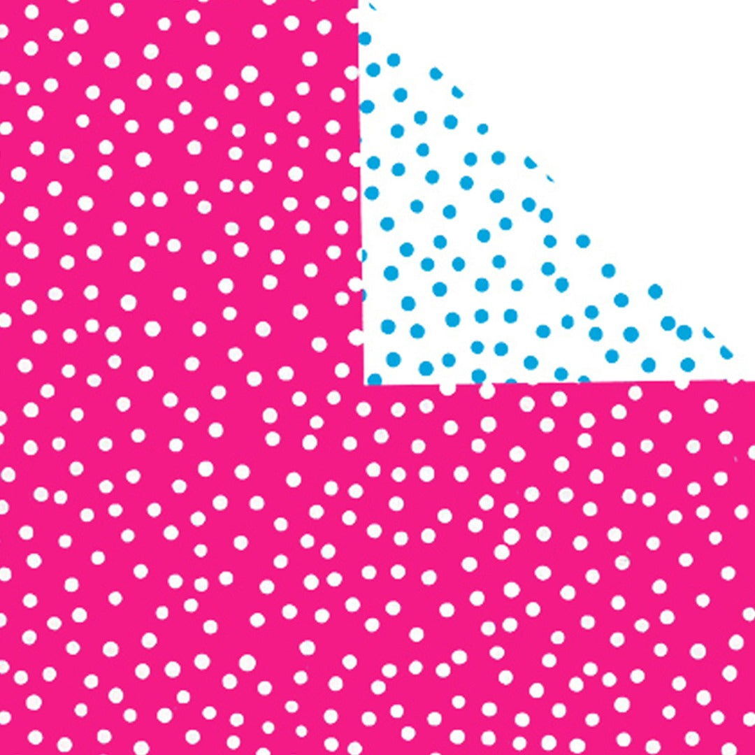 Baby Wrapping Paper Dots Fuchsia Turquoise