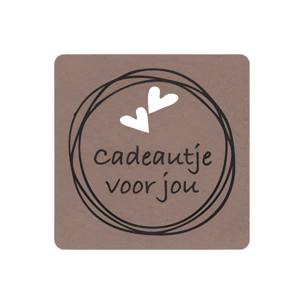 Square Kraft label Present