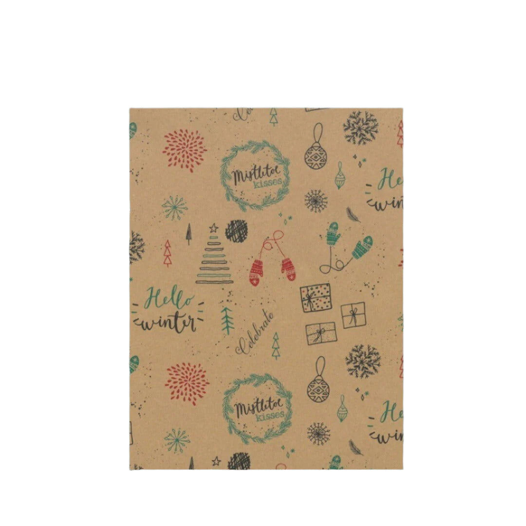 Kraft Christmas Bag Mistletoe