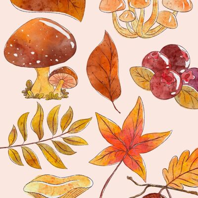 Autumn print 02 | Card A6