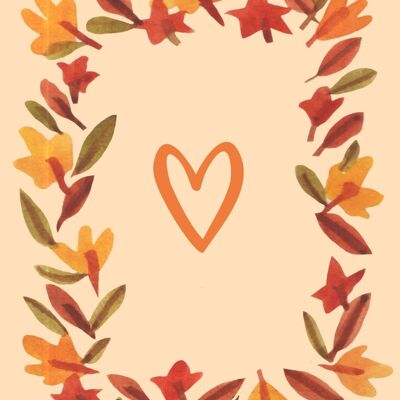 Corazón del otoño | Tarjeta A6