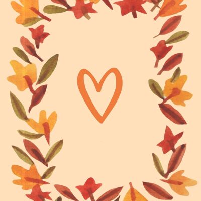 Corazón del otoño | Tarjeta A6