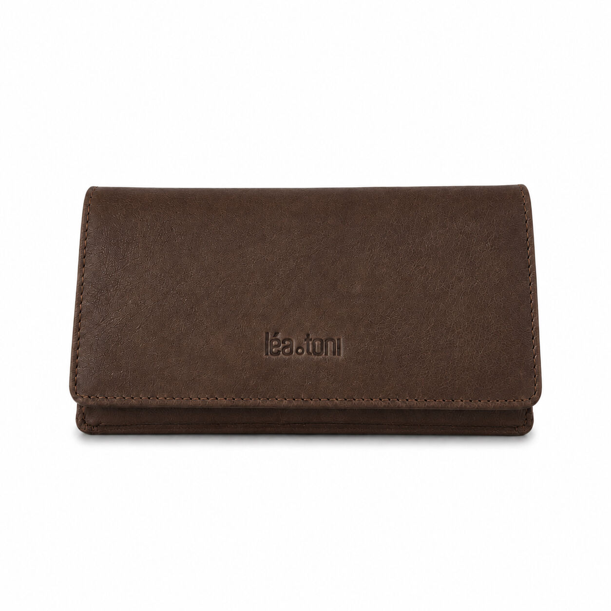 Evy brown full-grain leather companion