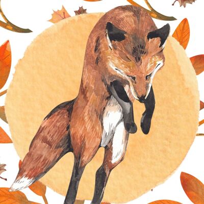 Renard d'automne | Carte A6