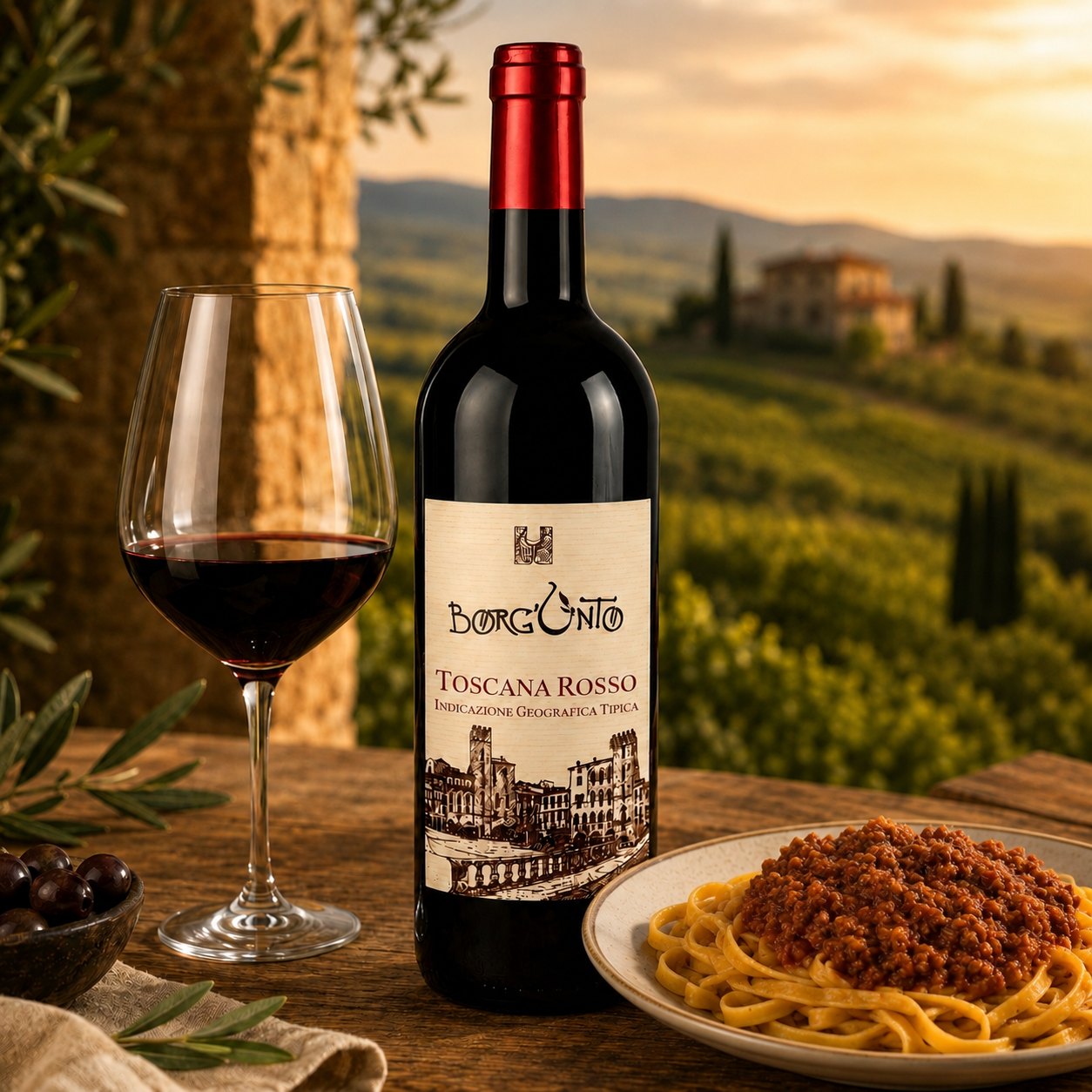 Borgunto DOC Tuscan Red Wine – The Authentic Flavor of the Tuscan Hills