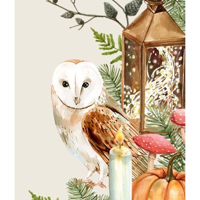 Autumn owl | Card A6