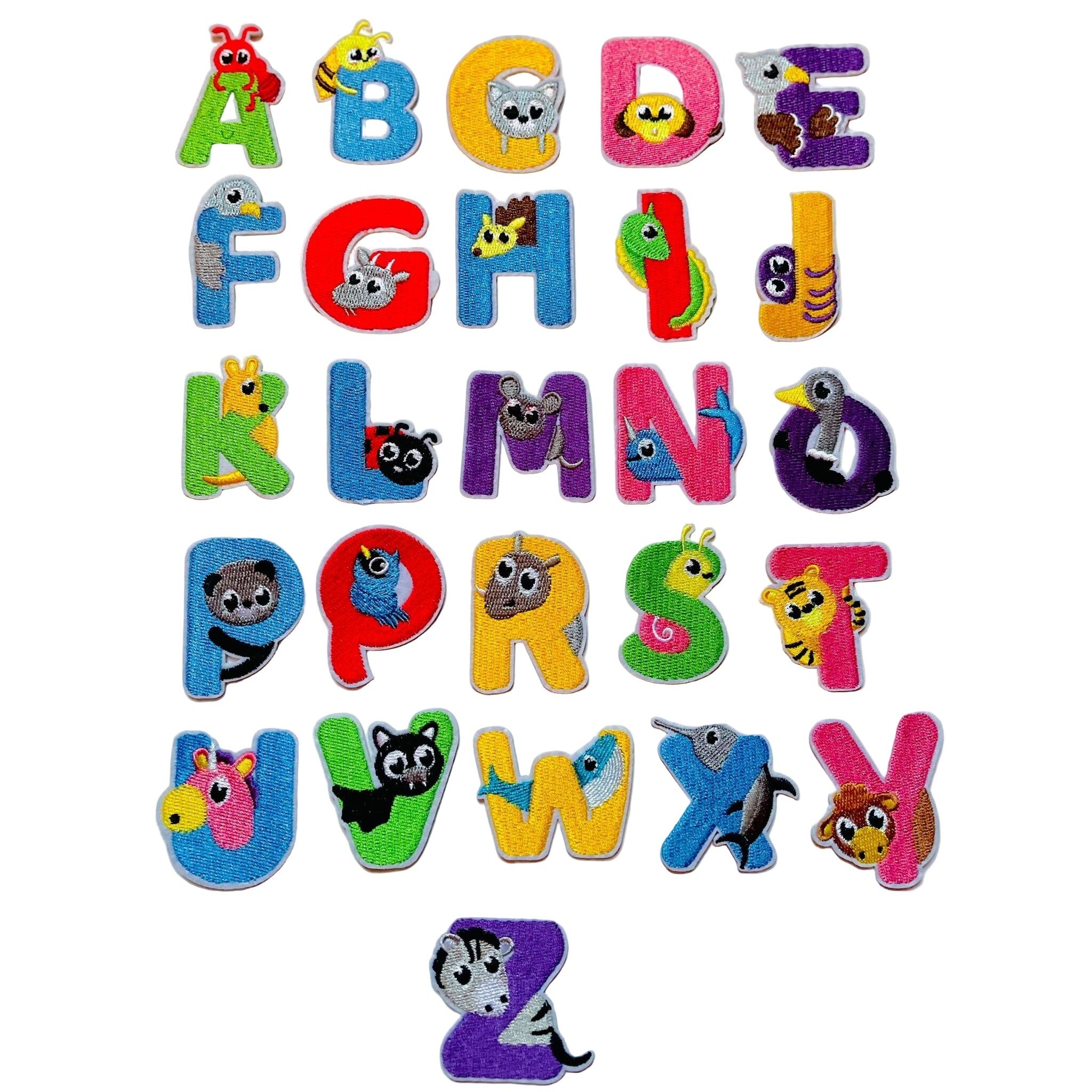 Alphabet Iron On Patches -Animals 2