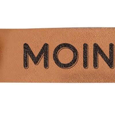 Stadtliebe® | Hamburg leather key ring with metal ring "Moin"