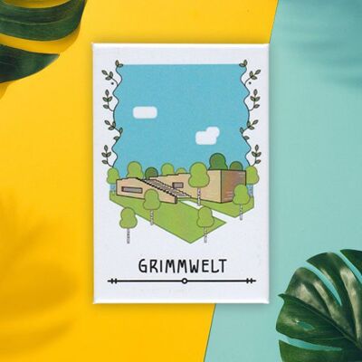 Stadtliebe® | Kassel imán vidrio acrílico refinado Mundo Grimm