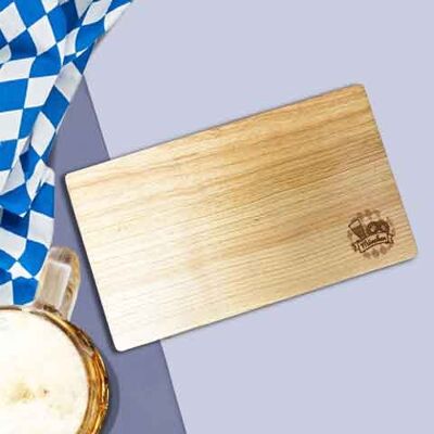 Stadtliebe® | Mesa de desayuno Munich madera grabada con láser aceitada