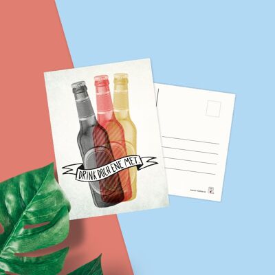 Stadtliebe® | Cologne postcard "Drink but ene met"