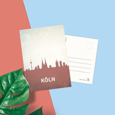 Stadtliebe® | Carte postale de Cologne "Cologne Skyline"