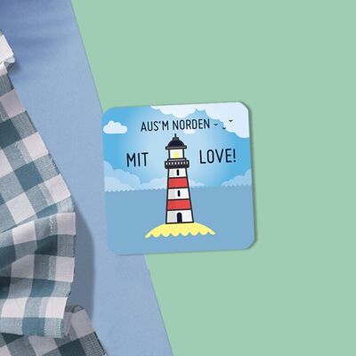 Stadtliebe® | Hamburg Magnet flexibel "Aus'm Norden mit Love"