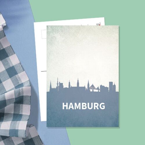 Stadtliebe® | Hamburg Postkarte "Hamburg Skyline"