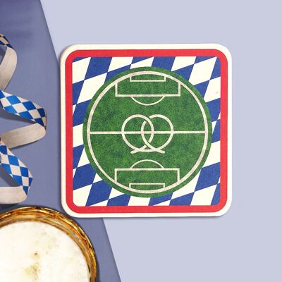 Stadtliebe® | Carte postale de tapis de bière de Munich "Munich football"