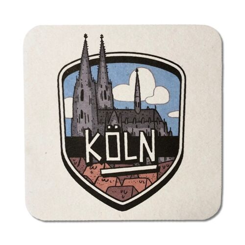 Stadtliebe® | Köln Bierdeckel Postkarte „Dom“