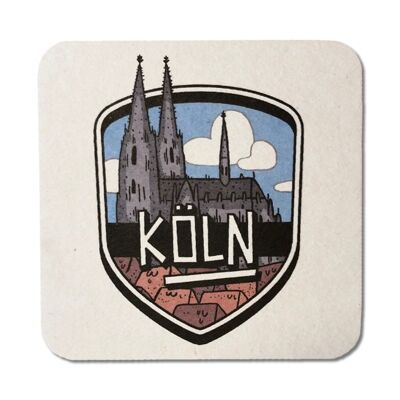 Stadtliebe® | Carte postale sous-bock Cologne "Dom"