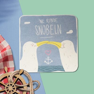 Stadtliebe® | Hamburg beer mat postcard "Snobeln"