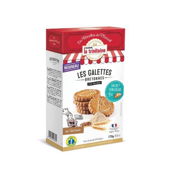 Marcel's pure butter buckwheat Breton galettes - 170g