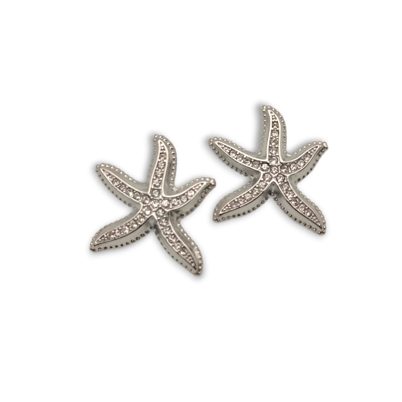Starlit Sea – Stainless Steel Starfish Earrings with Zircon