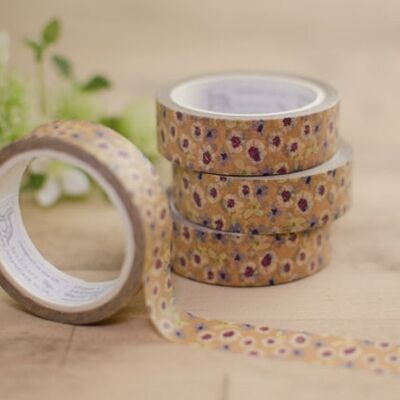 Ditsy floral - honey yellow - washi / paper tape