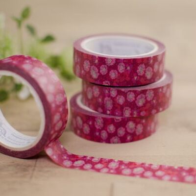 Ditsy floral - raspberry & pink - washi / paper tape