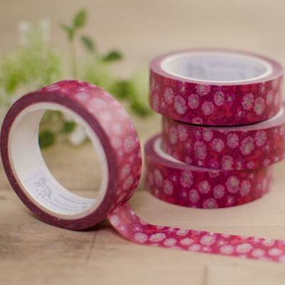 Ditsy floral - raspberry & pink - washi / paper tape