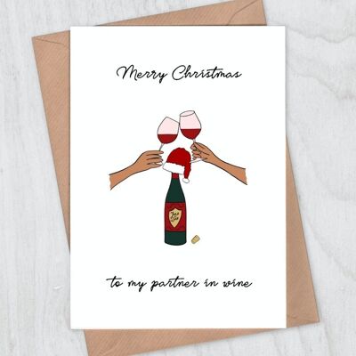 Partner in Wine Christmas Card