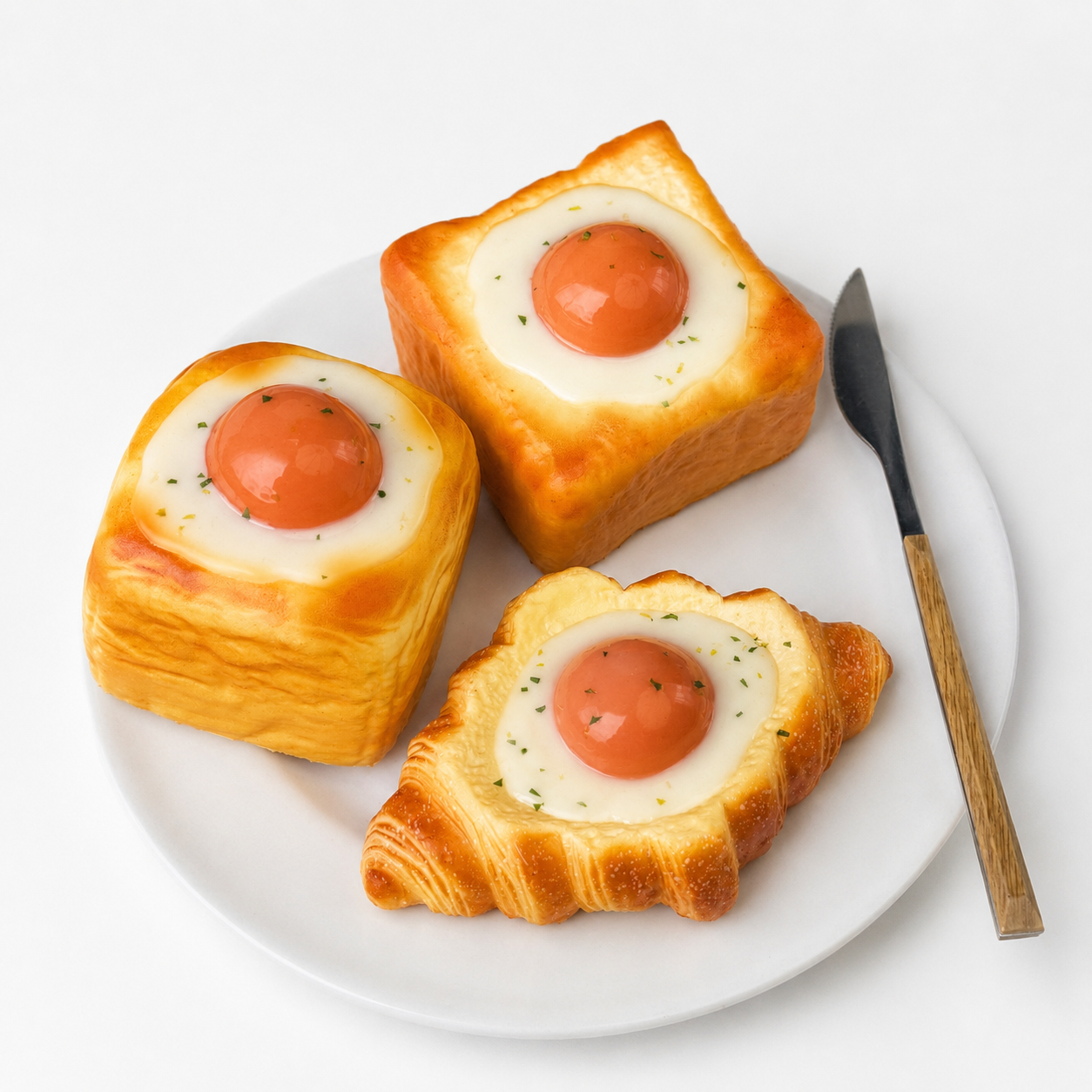 Egg Toast Squishy Stress Relief Toy | Slow Rising Scented PU