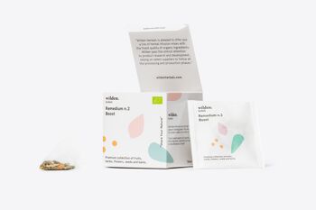 Infusions de plantes bio - Remède N°2 - Boost - Boîte de 10 x sachets de thé emballés individuellement 1