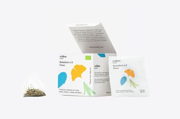 Infusions de plantes bio - Remède N°5 - Focus - Boîte de 10 x sachets de thé emballés individuellement 1